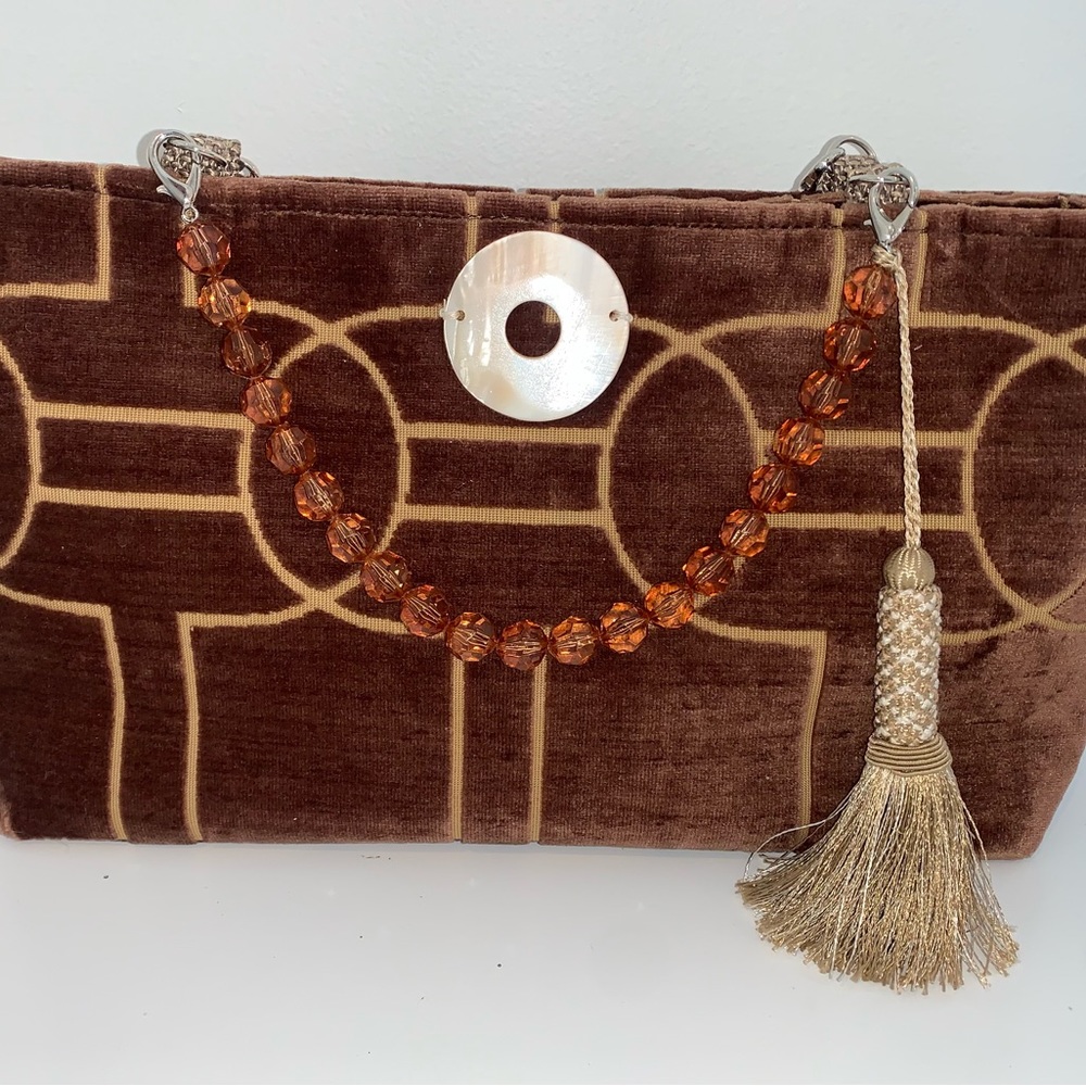 Sissy Macphee velvet handbag